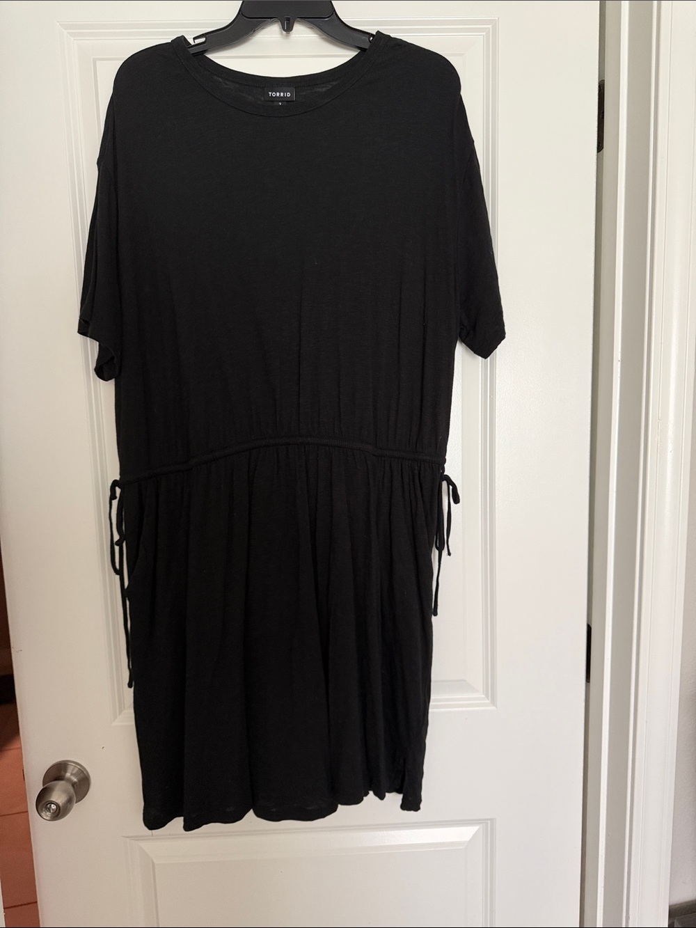 torrid Black Short-Sleeve Drawstring Waist Tunic